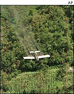 Fumigation of poppy fields