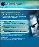 Web grab of MusicNet site