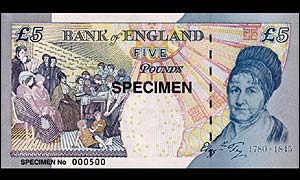 New �5 note