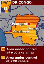 Uganda backs MLC rebels, Rwanda backs RCD rebels