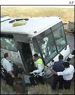 Ambushed bus