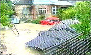 Russian flood scene