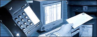 Web, telephone and addresses