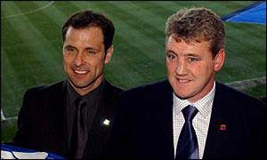 Mark Bowen with Birmingham City mamanger Steve Bruce