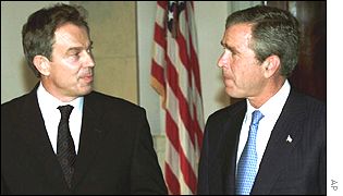 Tony Blair and George W Bush