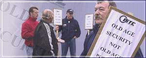 Workers striking over pension closures