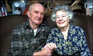An elderly couple