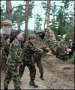 Soldiers training