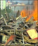 waste is burnt to avoid disease