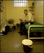 Prisoner in cell