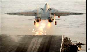 US jet at take-off