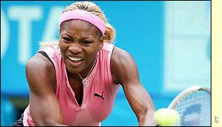 Serena Williams in action in Tokyo.
