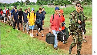 Evacuated children