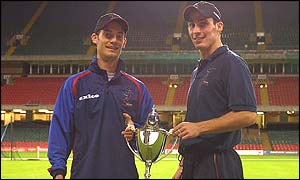 james Foster and Simon Jones with the trophy