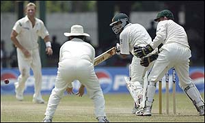 Australia are all out for 127 in their second innings to set Pakistan a total of 316 for victory 