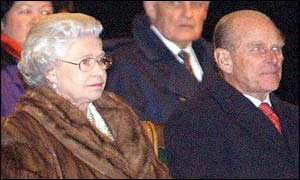 Queen wearing fur