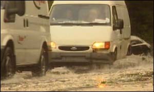 Flooded road
