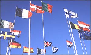 EU member flags