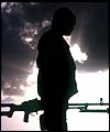 Kurdish soldier ready for action