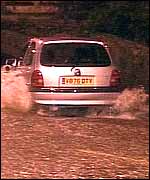 Car in flood