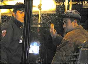 Immigrants on buses