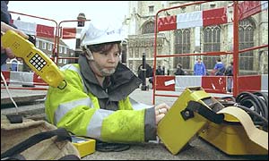 BT engineer at work
