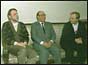 Terry Waite (l) and Thomas Sutherland (r) after their release