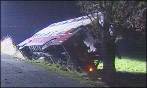 bus crash scene