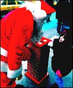 Santa and a child