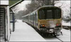 A station in winter