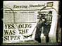 Newspaper headlining the Oleg story