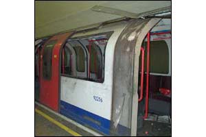 Crashed train