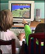 pupils at computer