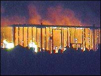 Toilets on fire