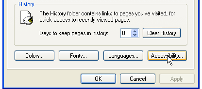 Select the 'Accessibility' button