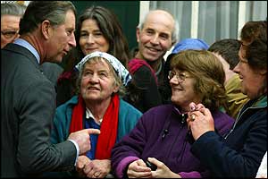 The prince meets people