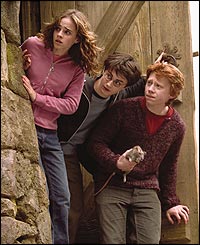 Emma Watson, Daniel Radcliffe and Rupert Grint in Harry Potter and the Prisoner of Azkaban