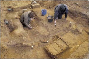 The burial site