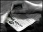 Hands tear ration book