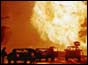 A gas explosion stops cars in their tracks