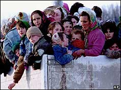 Refugee convoy