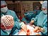 Heart surgeons during operation 