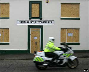 Boarded-up building