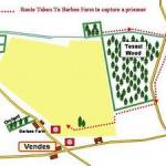 Route of the night patrol to capture a prisoner