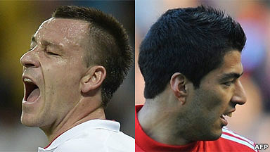 John Terry y Luis Suárez
