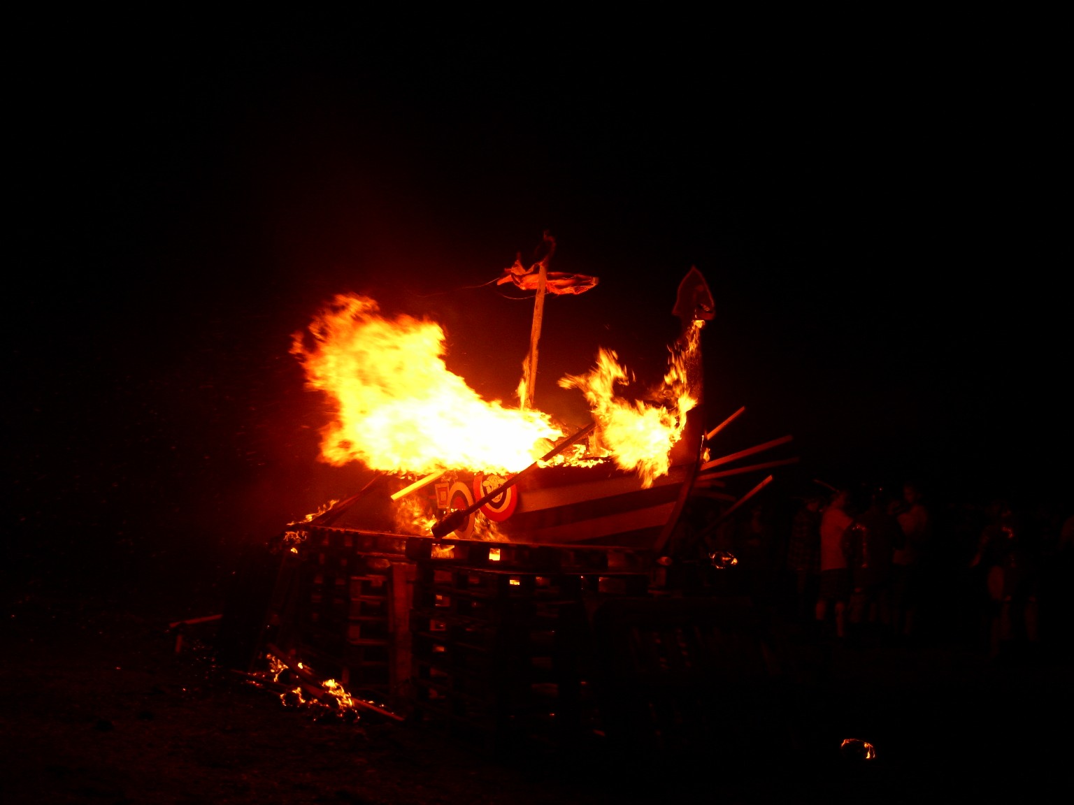 Galley on fire