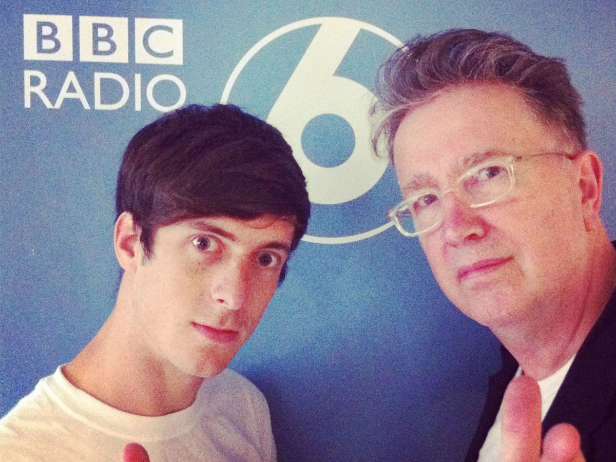 Luke Leighfield at 6 Music with Tom Robinson