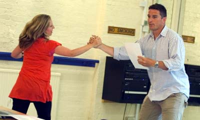 Lowri and Iolo dance through the steps