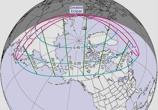 map of the June 1st eclipse