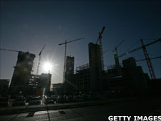 Cranes at building site
